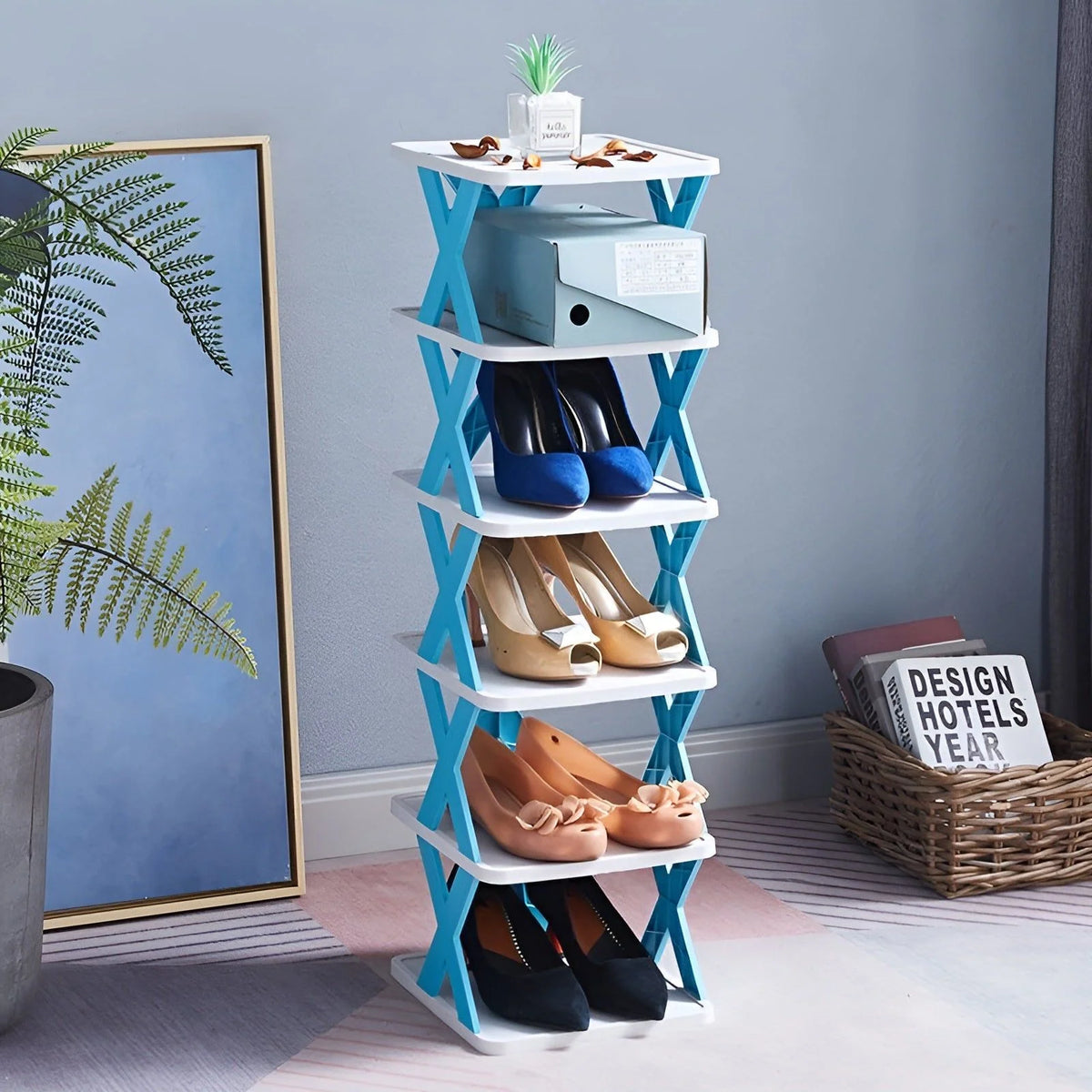 Shoe Rack Foldable Multi-Tier Space-Saving Storage