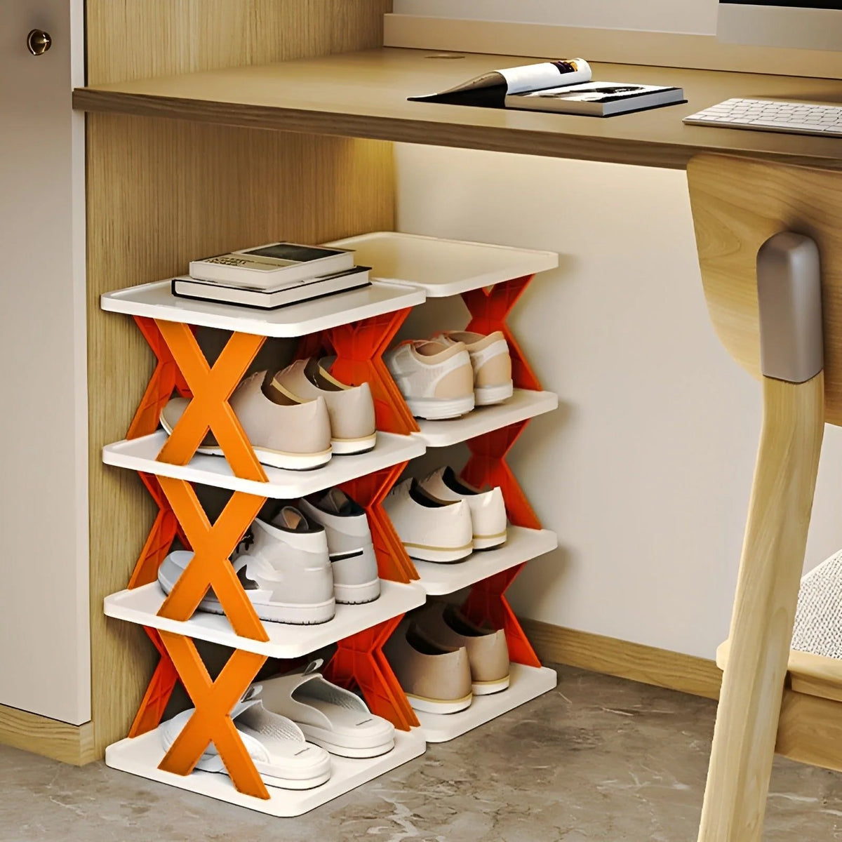 Shoe Rack Foldable Multi-Tier Space-Saving Storage