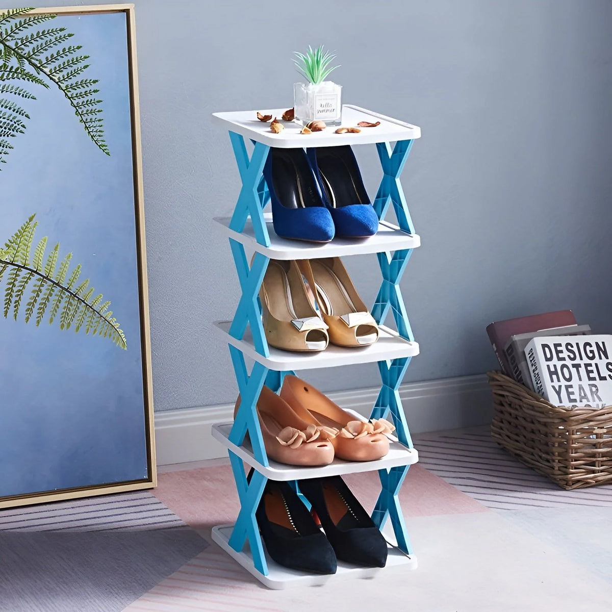 Shoe Rack Foldable Multi-Tier Space-Saving Storage