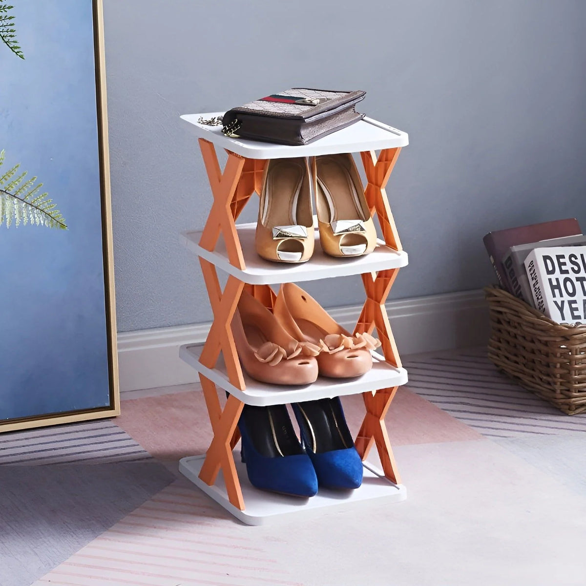 Shoe Rack Foldable Multi-Tier Space-Saving Storage