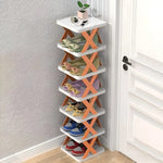 Shoe Rack Foldable Space-Saving Multi-Purpose Storage No Assembly Required