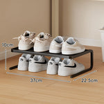 Shoe Rack Powder-Coated Steel Two-Tier Compact Design