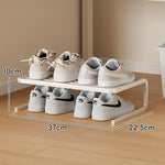 Shoe Rack Powder-Coated Steel Two-Tier Compact Design