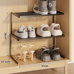 Shoe Rack Riser Powder-Coated Steel Space-Saving Tiered Design