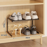 Shoe Rack Riser Powder-Coated Steel Space-Saving Tiered Design