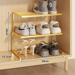 Shoe Rack Riser Powder-Coated Steel Space-Saving Tiered Design