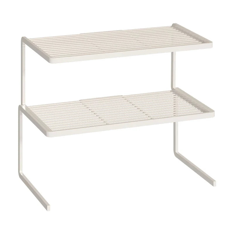 Shoe Rack Riser Powder-Coated Steel Space-Saving Tiered Design