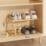 Shoe Rack Riser Powder-Coated Steel Space-Saving Tiered Design