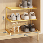 Shoe Rack Riser Powder-Coated Steel Space-Saving Tiered Design