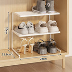 Shoe Rack Riser Powder-Coated Steel Space-Saving Tiered Design