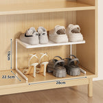 Shoe Rack Riser Powder-Coated Steel Space-Saving Tiered Design