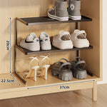 Shoe Rack Riser Powder-Coated Steel Space-Saving Tiered Design
