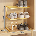 Shoe Rack Riser Powder-Coated Steel Space-Saving Tiered Design