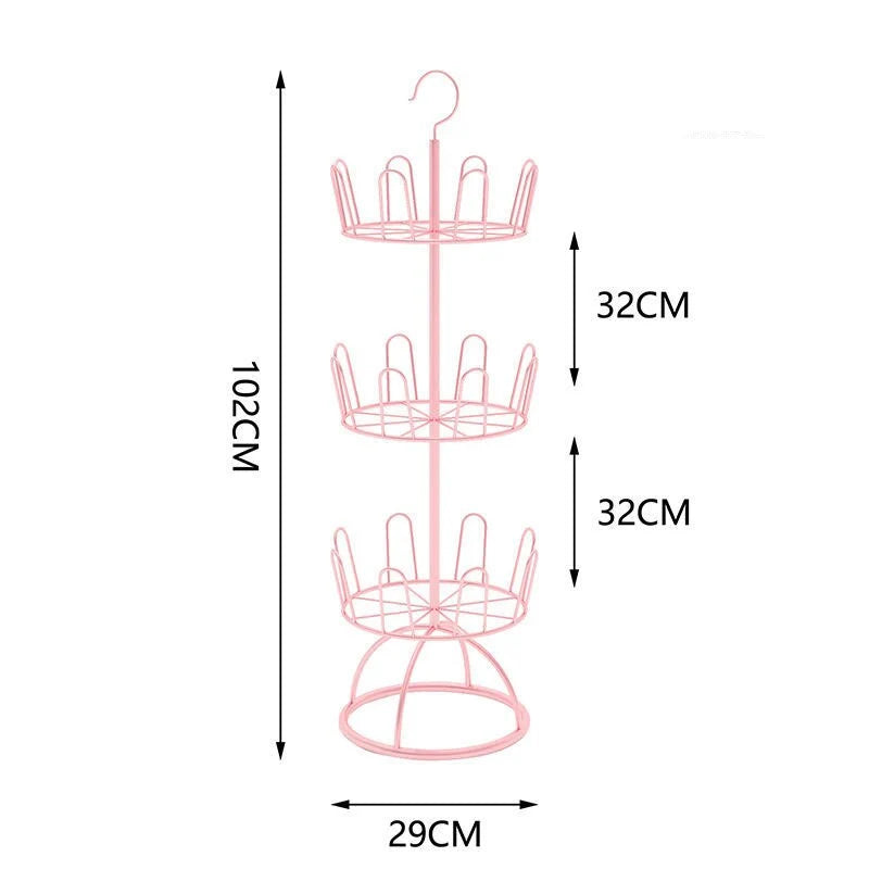Shoe Rack Three-Tier Circular Space-Saving