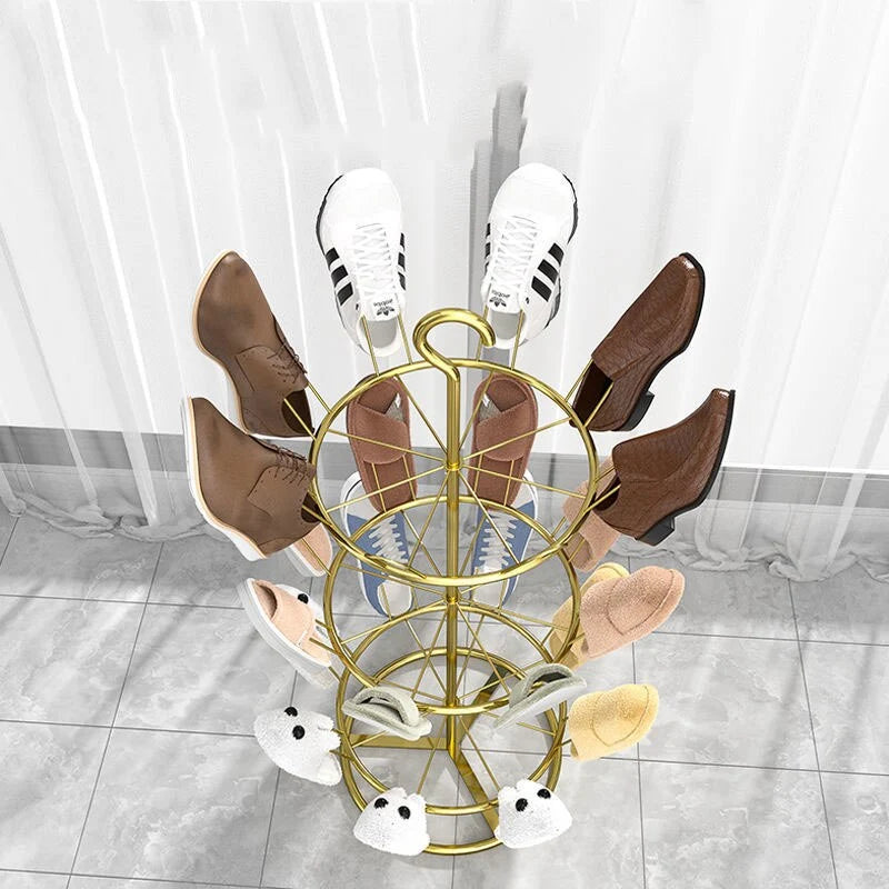Shoe Rack Three-Tier Circular Space-Saving