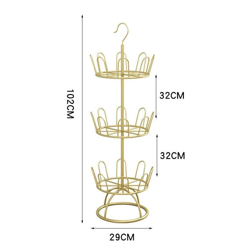 Shoe Rack Three-Tier Circular Space-Saving