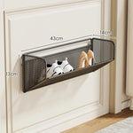 Shoe Rack Wall-Mounted Fold-Down Ventilated Metal Mesh