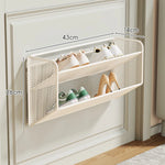 Shoe Rack Wall-Mounted Fold-Down Ventilated Steel Mesh