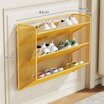 Shoe Rack Wall-Mounted Fold-Down Ventilated Steel Mesh