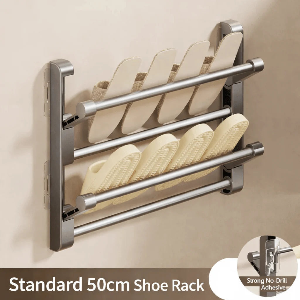 Shoe Rack Wall-Mounted With Integrated Drainage
