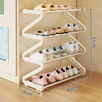 Shoe Rack Zigzag Multi-Tier Compact Space-Saving Storage