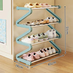 Shoe Rack Zigzag Multi-Tier Compact Space-Saving Storage