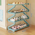 Shoe Rack Zigzag Multi-Tier Compact Space-Saving Storage
