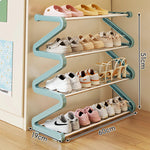 Shoe Rack Zigzag Multi-Tier Compact Space-Saving Storage