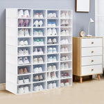 Shoe Storage Box Clear Drop-Front Stackable