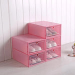 Shoe Storage Box Clear Drop-Front Stackable