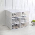 Shoe Storage Box Clear Drop-Front Stackable