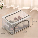 Shoe Storage Box Clear Foldable Water-Resistant	Double Door