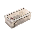 Shoe Storage Box Clear Foldable Water-Resistant	Double Door