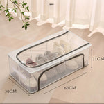 Shoe Storage Box Clear Foldable Water-Resistant	Double Door
