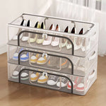 Shoe Storage Box Clear Stackable Ventilated Waterproof Protection