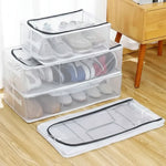 Shoe Storage Box Clear Stackable Ventilated Waterproof Protection