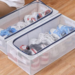 Shoe Storage Box Clear Stackable Ventilated Waterproof Protection