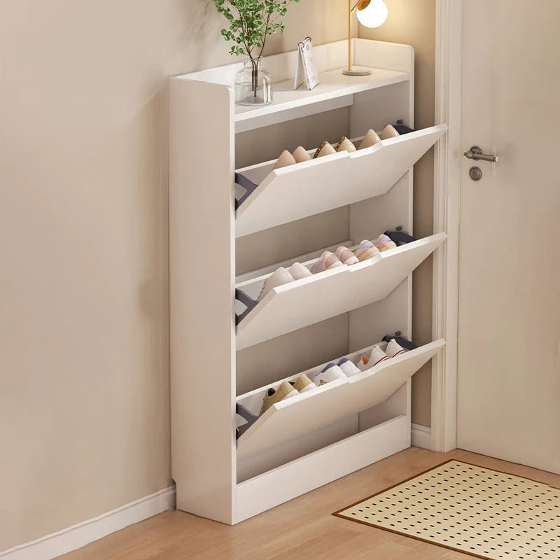 Shoe Storage Cabinet Slim Space-Saving Concealed Storage