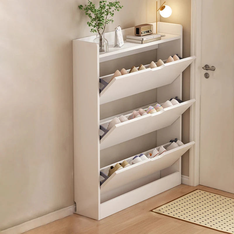 Shoe Storage Cabinet Slim Space-Saving Concealed Storage