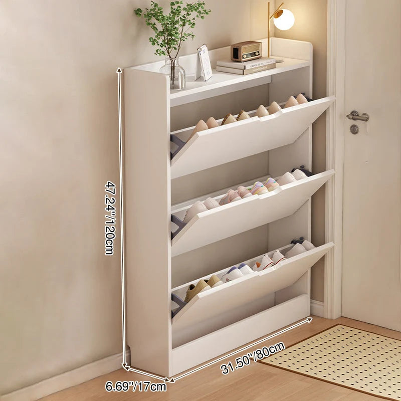 Shoe Storage Cabinet Slim Space-Saving Concealed Storage