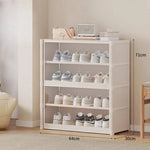 Shoe Storage Cabinet Transparent Multi-Layer Steel Frame