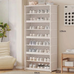 Shoe Storage Cabinet Transparent Multi-Layer Steel Frame
