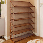 Shoe Storage Rack Steel Mesh Slim Vertical Design