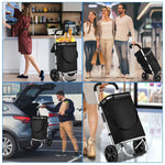 Shopping Trolley Foldable Insulated Cooling Compartment