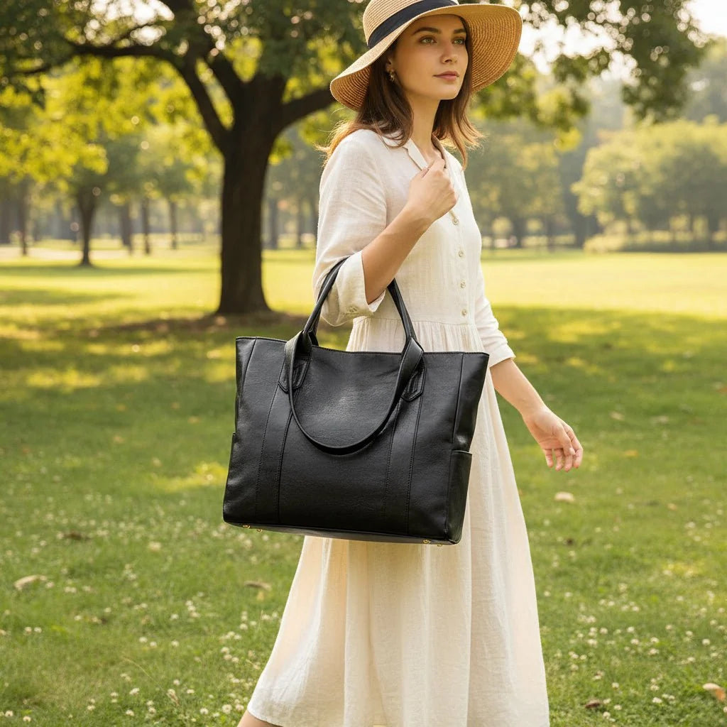 Shoulder Bag PU Leather Spacious Compartment With Interior Pockets