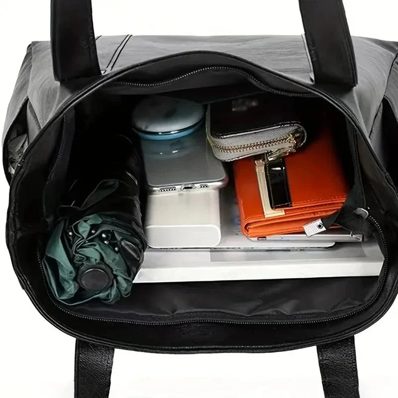 Shoulder Bag PU Leather Spacious Compartment With Interior Pockets