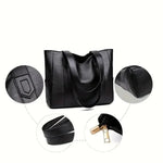 Shoulder Bag PU Leather Spacious Compartment With Interior Pockets