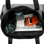 Shoulder Bag Smooth PU Leather Zipper Closure Organized Interior Pockets