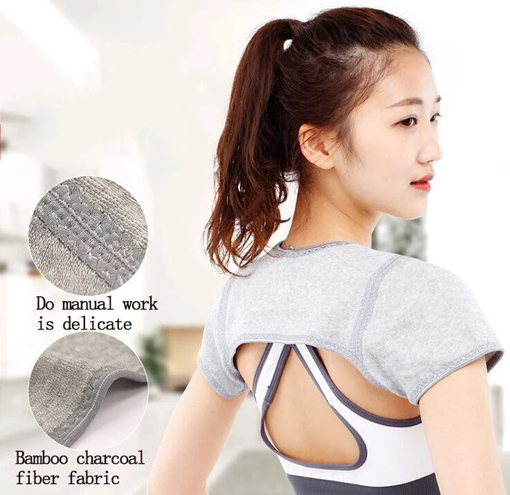 Shoulder Brace Bamboo Fiber Fleece Lined Adjustable Fit