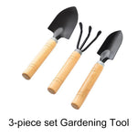Shovel Stainless Steel Double Edged Wooden Handle